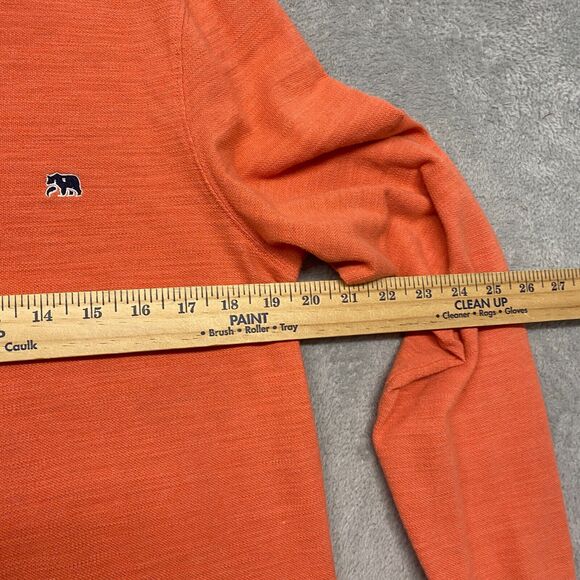 The Normal Brand Shirt Mens Medium Orange Quarter Zip Mock Neck Cotton Active - Picture 5 of 9